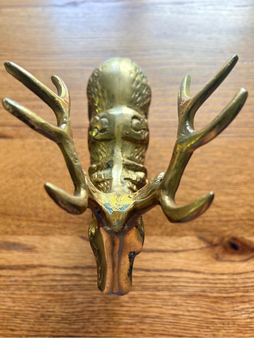 Vintage Brass deer and 2-piece sleigh- ~5.6 pounds ~19 inches long! Christmas! - Picture 2 of 15